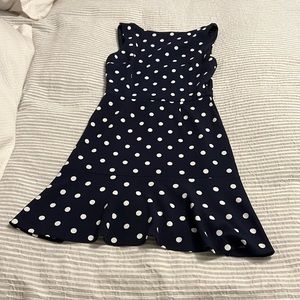 Sleeveless polka dot dress